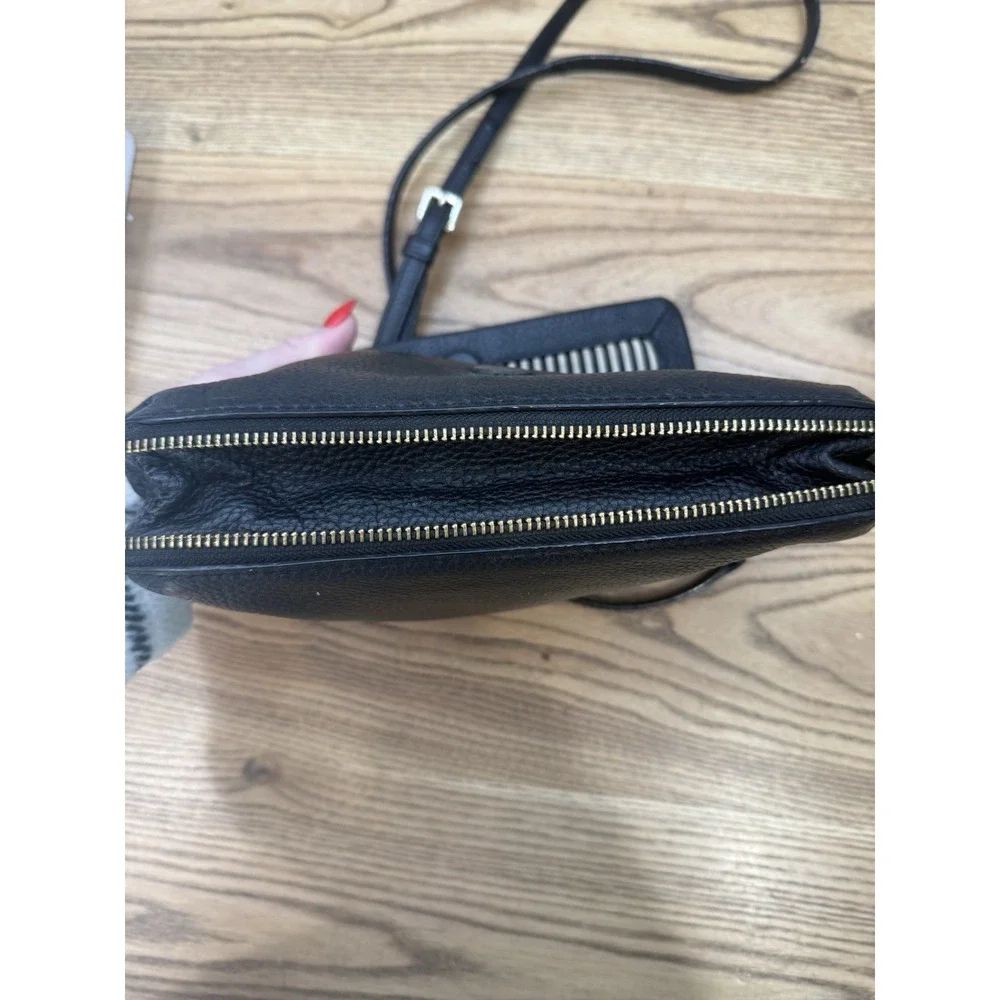 KATE SPADE New York Cobble Hill Black Pebbled Leather Expandable Crossbody Purse
